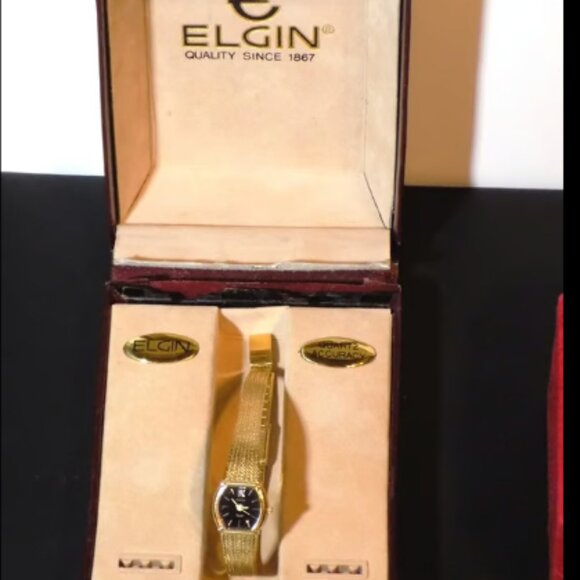 Vintage Elgin Diamond Quartz Dainty Lady's Watch Japan, Original Case EK230-007 - Picture 10 of 10